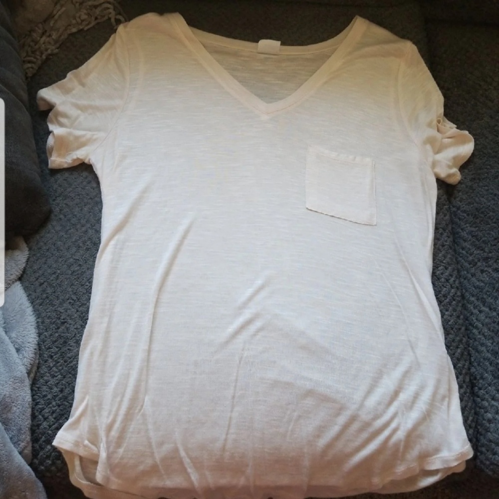 Cream V Neck